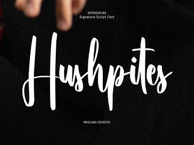 Hushpites Condensed Script Font