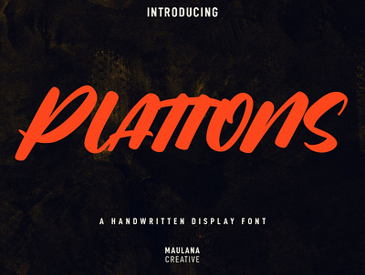 Plattons Handwritten Display Font beauty font brush font creative font exclusive font free font handmade font lettering maulana creative sans font script font summer font