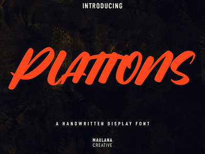 Plattons Handwritten Display Font