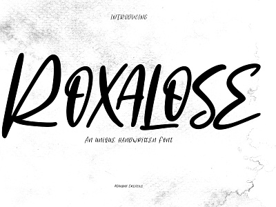 Roxalose Handwritten Font awesome font elegant font font bundle free font graffiti font handwritten font maulanacreative nostalgic popart spring font summer font y2k