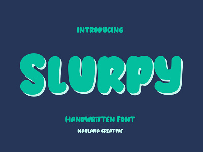 Slurpy Handwritten Font 3d animation branding graphic design logo motion graphics sans serif font ui