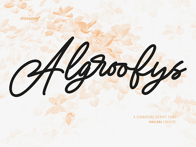 Algroofys Signature Script Font