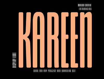 Kareen Sans Serif Display Font design font halloween lettering modern modern font nostalgic font sans font sans serif typeface vintage vintage font webfont