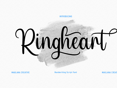 Ringheart Script Font 3d animation branding brush font calligraphy design font fonts graphic design illustration logo motion graphics nostalgic sccript font script font ui
