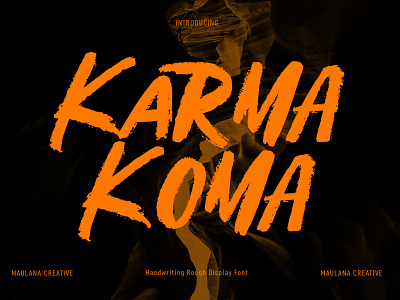 Karma Koma Handwritten Display Font brush font font fonts grunge halloween handmade handwritten modern summer writing