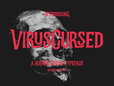 Virus Cursed Halloween Sans Vintage Display Font 3d animation branding design font fonts ghost graphic design halloween illustration logo motion graphics nostalgic scary ui