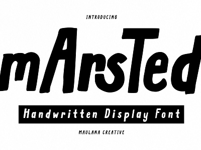 Marsted Handwritten Display Font brush sans display font font fonts groovy grunge helvetica kids logo type neon font retro sans sans serif signature vintage font