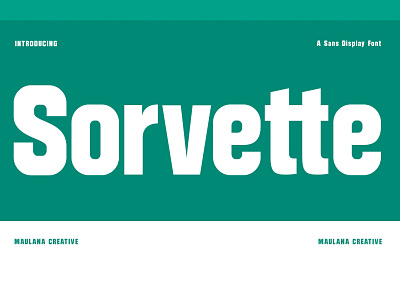 Sorvette Sans Display Font