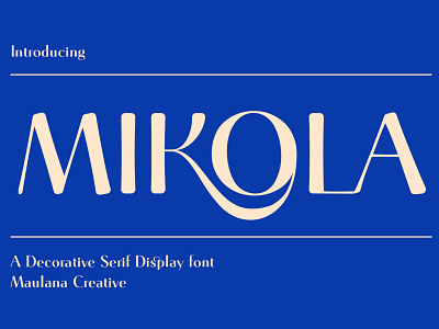 Mikola Serif Display Font animation branding font fonts graphic design logo nostalgic