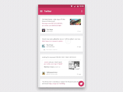 Android Twitter App android app design material twitter
