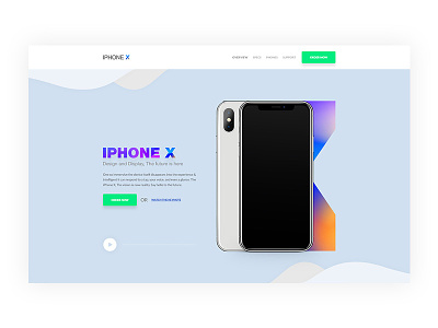 Iphone -X || Landing page concept (Wip) concept interaction iphone iphone landing page iphone x landing page product ui ux website