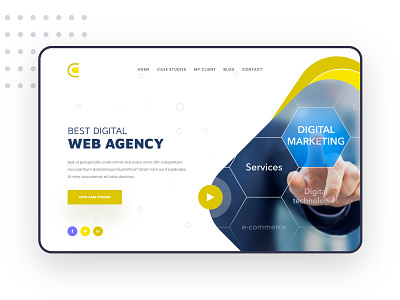 Web agency Landing Page || Exploration agency app design home page icon landing page minimal modern typography ui vector website