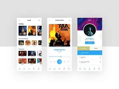 Music App Concept (Figma Freebie) android app app concept figma free freebie ios minimal mobile app music app profile ui ui design