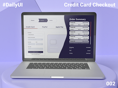 002 - Credit Card Checkout dailyui dailyui 002 ui uidesign