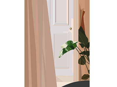 Plant Illustration (Adobe Illustrator) adobe illustrator branding design creative agency illustration illustrator art minimal neutral minimalism plant plant illustration