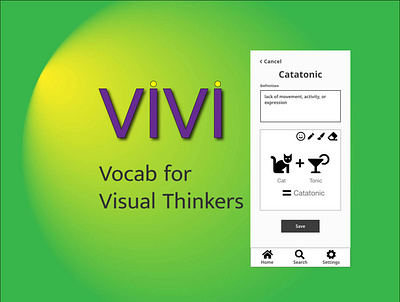 Vivi: Vocab for Visual Thiners app design education learning ux vocab vocabulary