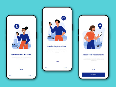 On Boarding Screen Ui Ux app ui banking app ui ux financial app ui ux on boarding ui ux
