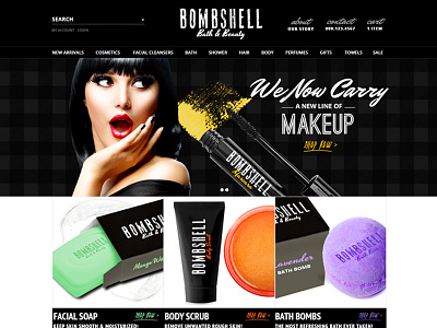 Ecommerce Premium Template homepage makeup product responsive tablet template webdesign