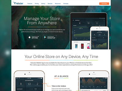 Mobile Tablet App Admin Landing Page