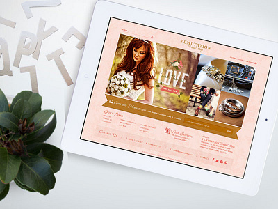 Ecommerce Template e commerce ecommerce homepage pink tablet wedding