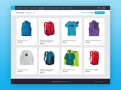 Ecommerce Admin Product Section