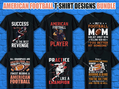American Football T Shirt Design Bundle american football t shitr logo