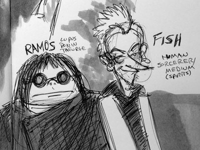 Ramos and Fish sketchbook