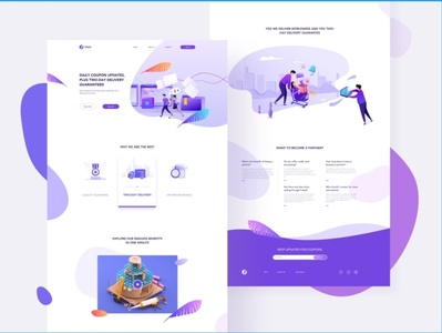 awesome landing page by AuthenticDesign on Dribbble