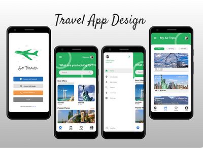 Mobile Application - Travel App Design adobe xd android animation app design figma icon material ui materialdesign prototype animation ui ui design uidesign uiux ux ux design uxdesign