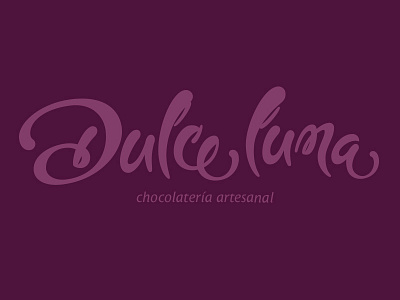 Dulce Luna artesanal chocolate lettering logo tipografía type typography