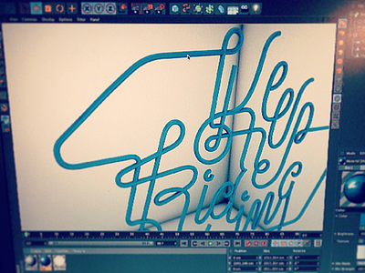 Keep Riding 3d lettering render tipografía type typography