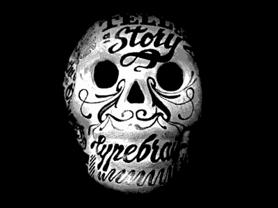 Type Skull Gif calavera custom gif handmade lettering skull tipografía type typography