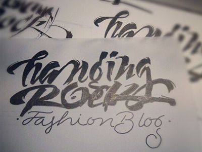 Hanging Rock Process boceto brush lettering process script sketch tipografía type typography