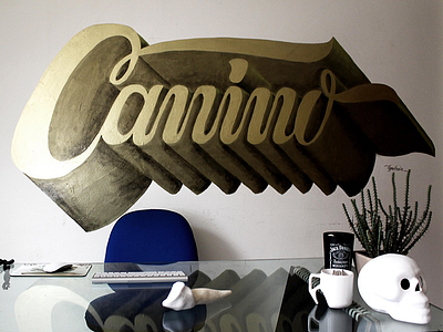 Canino Wall lettering tipografía type typography wall