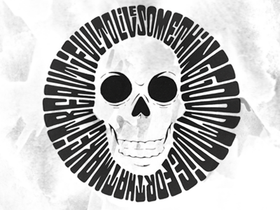 Sticker skull lettering skull sticker type typography