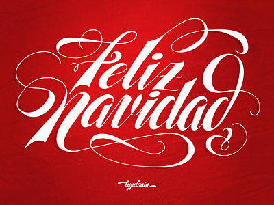 Feliz Navidad calligraphy christmas flourish lettering type typography