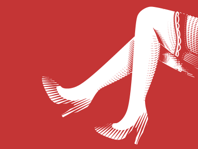 Legs achurado crosshatch halftone illustration illustrator ilustración legs lingerie piernas sin vector woman
