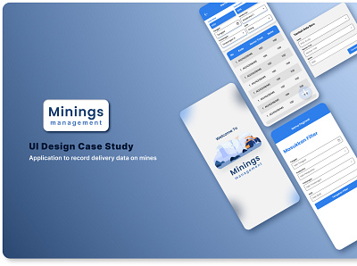 UI Mining Management app design ui