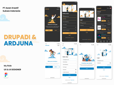 UX UI Drupadi & Ardjuna App app design typography ui ux