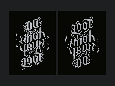Artists Pursuit ambigram hand lettering typography