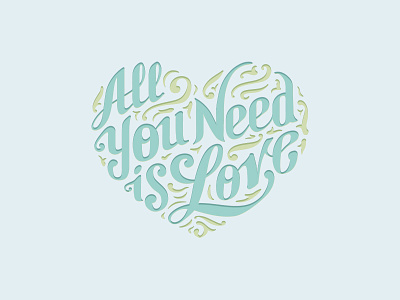 All You Need Is Love 100daychallenge 100days allyouneedislove dailydrop dailytype handlettering johnlennon lettering love thebeatles type typography
