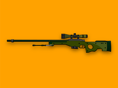 AWP abdesig art awp cs csgo design flat illustration sniper weapon