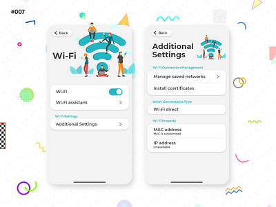 Daily UI #7 - Settings app branding daily daily 100 challenge dailyuichallenge design graphic design hotspot minimal miui smartphone ui ui ui concept ui design ux wifi wifi logo wifi settings wifi settings page