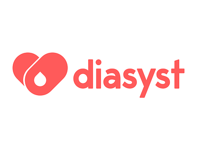 Diasyst Logo bills blood diabetes drop health it healthcare heart medical t1d t2d