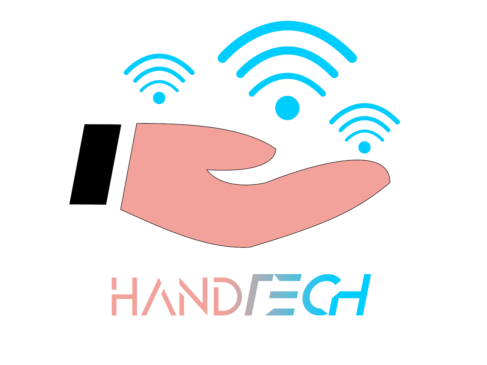 HandTech Logo Design design flat icon illustration logo minimal vector