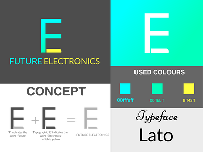 Future Electronics Logo art design flat graphic design icon logo minimal vector