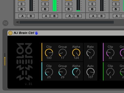 NJ Brain Ctrl ableton max midi ui