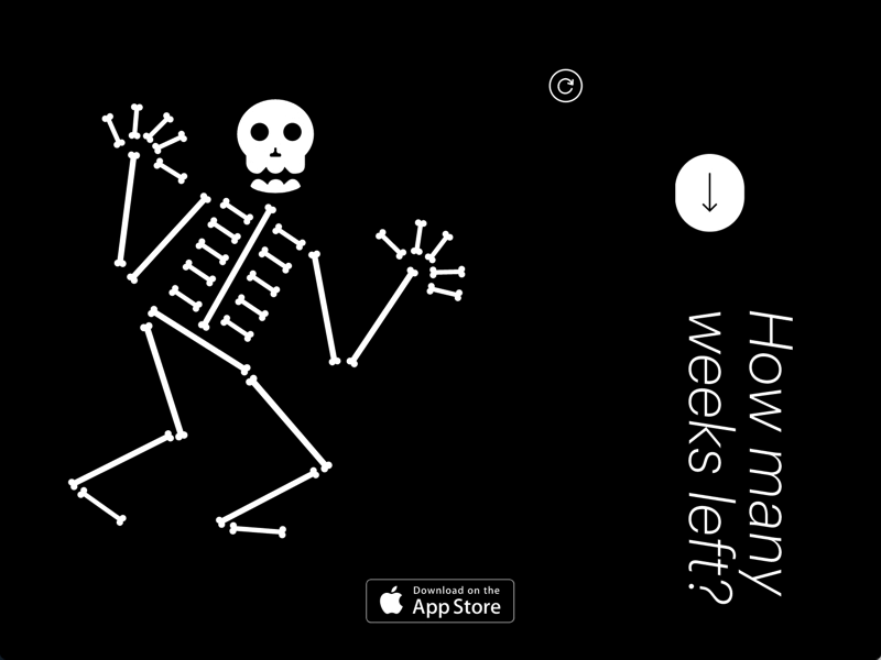 How Many Weeks Left v1.0 app ios mortality skeletons spritekit stars swift time