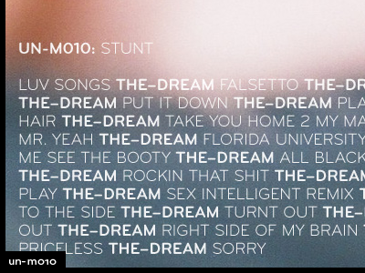 UN-M010: Stunt bryant lomo mixtape the dream