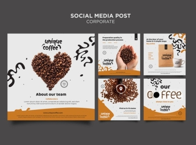 Café Social Media Post art design graphic design illustration logo
